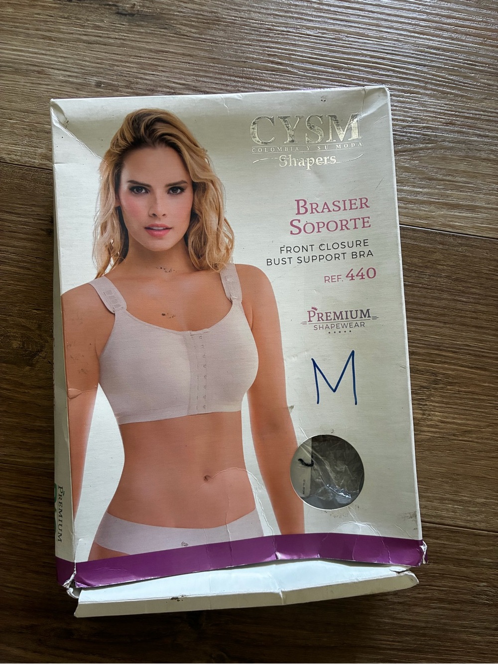 Cysm Colombian Front-Closure Bust Support Bra - White